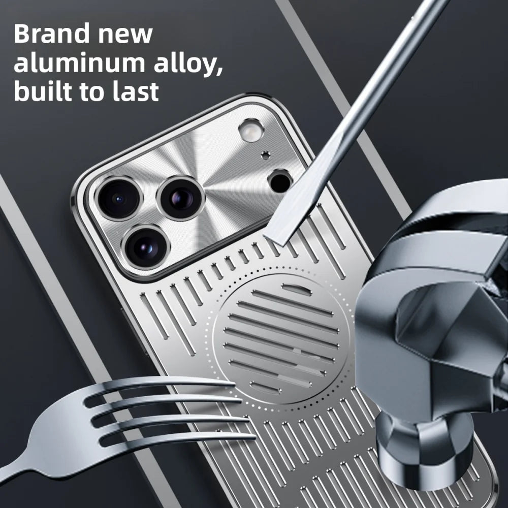 For Apple iphone 17 Pro Max Case Hard Magnetic Heat dissipation Back Cover Protective Case For iphone 17 16 15 14 13 12 Pro Max