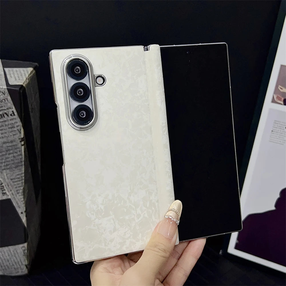 Artistic Marble Case For Samsung Galaxy Z Fold 7 Case For Samsung Galaxy Z Fold 3 4 5 6 Shockproof For Magsafe Hard Phone Cover