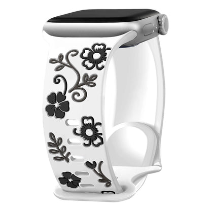 Engraved Strap For Apple Watch Band 11 10 42mm 46mm Silicone Correa Bracelet iWatch Series 10 9 8 7 SE 6 45/44/40mm Ultra2/3