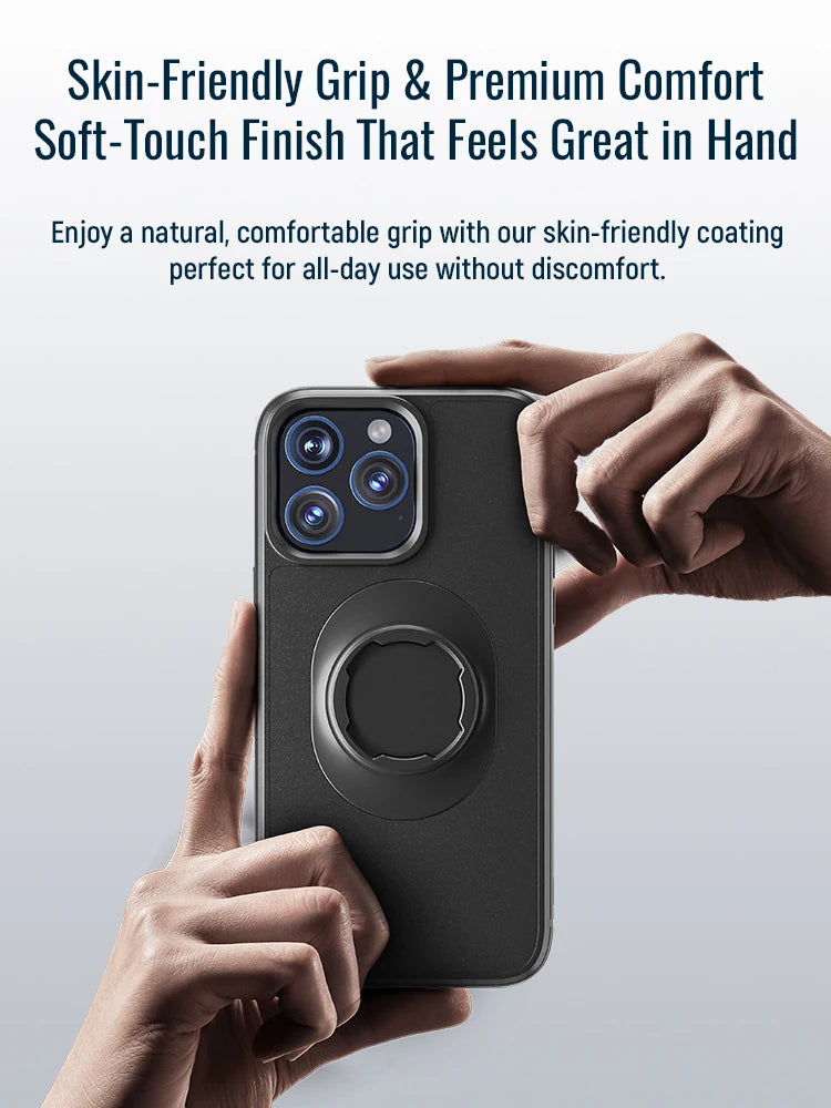 Shockproof Case for iPhone 16/15/14Plus/13/12/11 Pro/Xs Max/XR Quick Lock Mount Case with Adapter for Quad Moto QL Mount/Holder