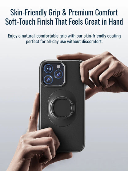 Shockproof Case for iPhone 16/15/14Plus/13/12/11 Pro/Xs Max/XR Quick Lock Mount Case with Adapter for Quad Moto QL Mount/Holder