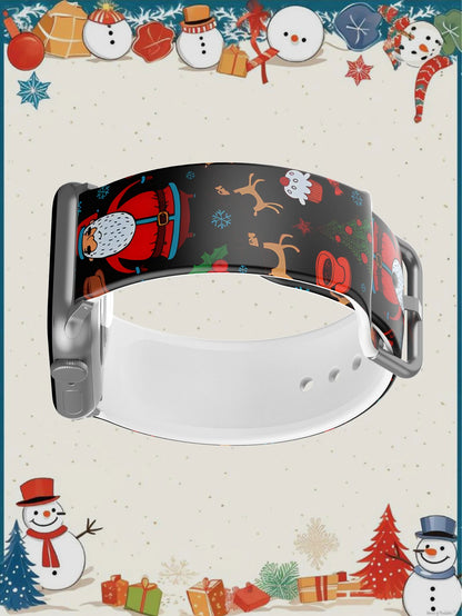 White bearded Santa For Apple Watch Ultra3 Strap 11 10 9 8 7 6 5 4 SE Bracelet For iWatch 46mm 49mm 44mm 45mm 41mm 42mm Band