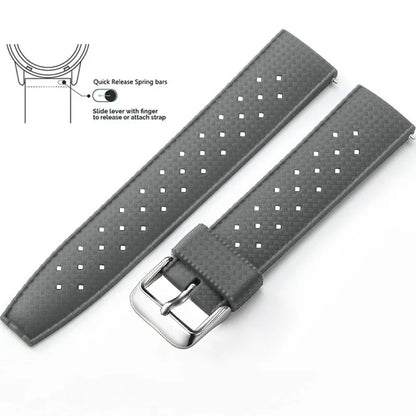 Tropical Silicone Watch Band Quick Release Watch Band 18mm 20mm 22mm Rubber Tropic Smart Watch Strap for Oris Seiko Citizen