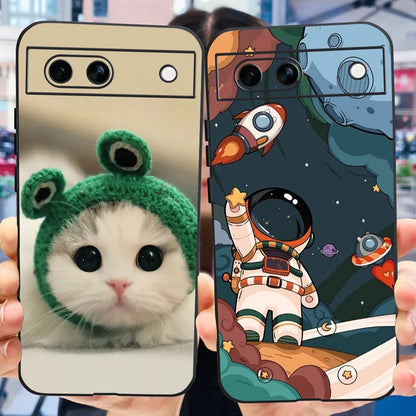 For Google Pixel 8A Case Stylish Painted Cover Soft TPU Shockproof Phone Case For Google Pixel 8 Pro Pixel8A Fundas Coque Bumper