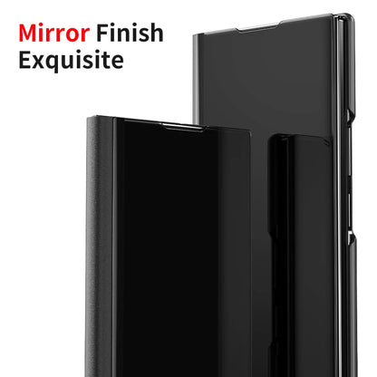 Mirror Flip Case For Samsung Galaxy Z TriFold Tri Fold Folding Plating Stand Holder Luxury Hard Plastic Shockproof Fashion Cover