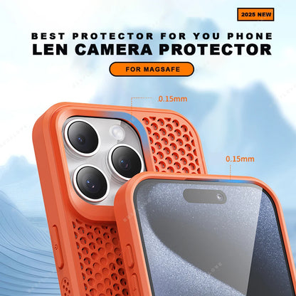 New Heat Dissipation Magnetic Phone Case for iPhone 14 15 16 Plus 11 12 13 16 Pro Max Matte Magsafe Charging Shockproof Cover