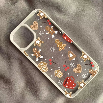 Cute Christmas Theme Clear Phone Case for iPhone 11 12 13 14 15 16 Pro MAX X XR XS Max 8 7 Plus SE 2020 Shockproof Cover