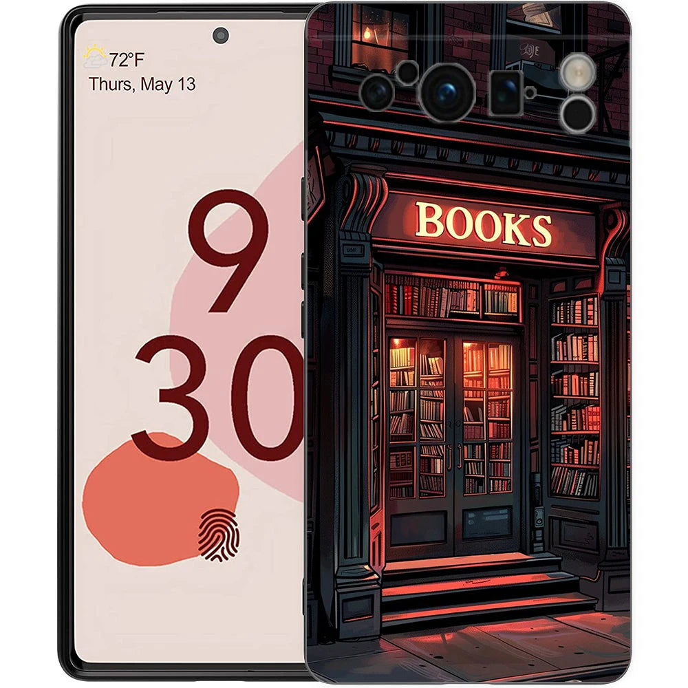 Read Books illustration Phone Case Cover for Google Pixel 9 8 7 6 7A 6A Pro Shockproof Silicone Soft 9 Pro XL Shell Capas Fundas