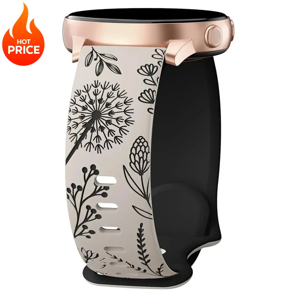 New Silicone Strap For Samsung Galaxy Watch 4/5/6/7 40mm 44mm 5 Pro 45mm Two-Tone Dandelion Band for Galaxy Watch 6/4 classic