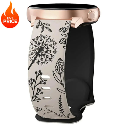 New Silicone Strap For Samsung Galaxy Watch 4/5/6/7 40mm 44mm 5 Pro 45mm Two-Tone Dandelion Band for Galaxy Watch 6/4 classic