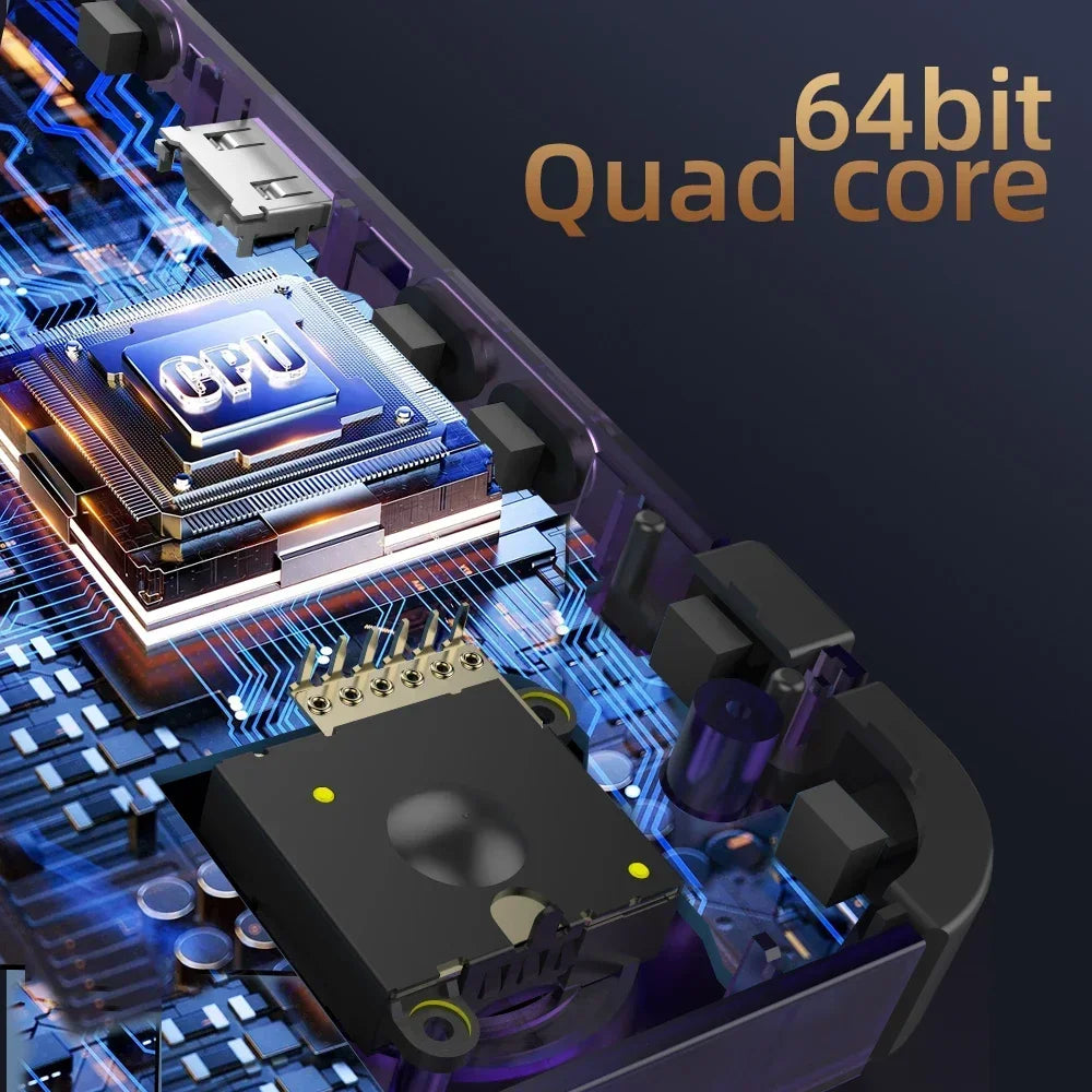 BOYHOM Green R36H Retro Video Game Console 3.5‘’ IPS Screen RK3326 3000 mAh Open Linux System Portable Player 64GB 128GB