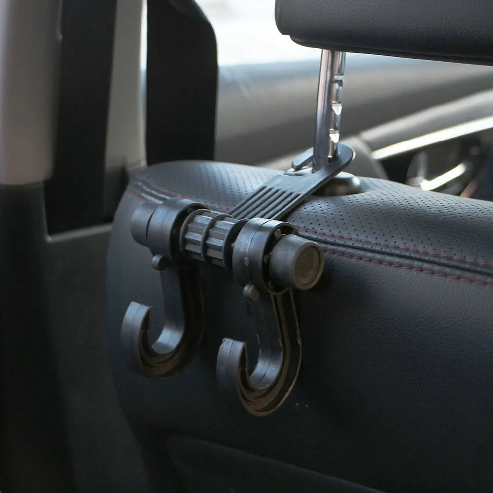 Car Seat Headrest Hook Carbon Fiber Mobile Phone Holder Vehicle Universal Holder Handbag Purse Coat Car Interior Accessories