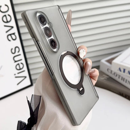 360 Rotating Bracket Clear For Magsafe Case For Samsung Galaxy Z Fold 7 6 5 4 Holder Wireless Charging Shockproof Bumper Cover