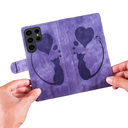 Funda S24 Flip Case for Samsung Galaxy S24 S25 Plus S23 Ultra S22 S21 S20 FE Cases Cute Cat Butterfly Leather Wallet Back Cover