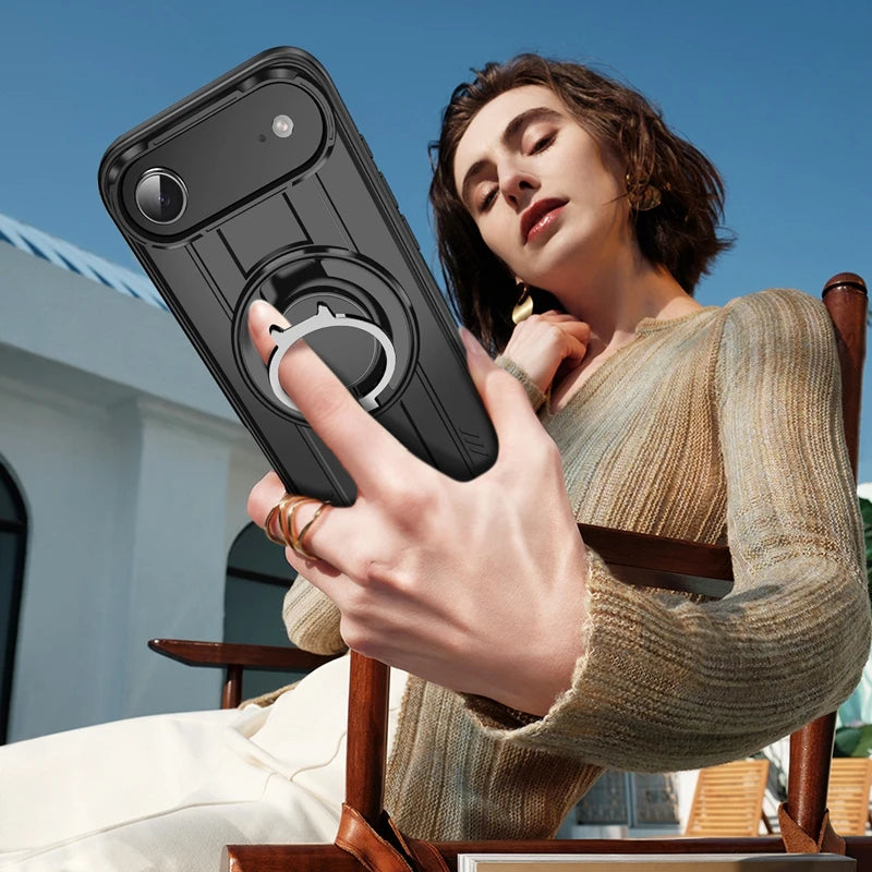 Magnetic Car Holder Ring Shockproof Armor Case For iphone 17 Pro Max 5G Camera Lens Protection Cover For iphone17 Air
