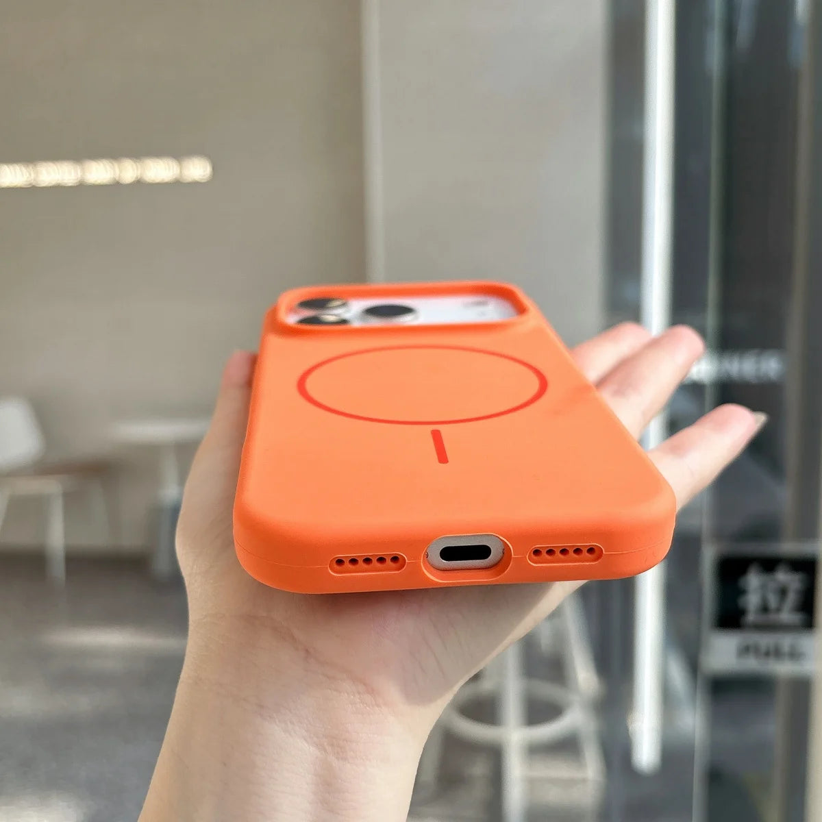 Official Orange Silicone Magnetic For Magsafe Phone Case For iPhone 17 Air 16 15 14 13 12 11 Pro Max Plus Wireless Charge Cover