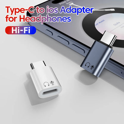 Elough Type-c to Lightning Headphone Audio Adapter For iPhone 15 16 Pro Max Samsung USB-C Earphone Converter For PC Laptops iPad