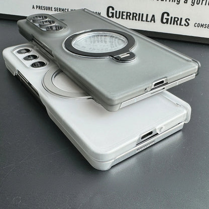 For Samsung Galaxy Z Fold 7 Fold 6 5 4 Magsafe Stand Holder Case 360 Rotate Bracket Business Hinge Protection Slim Matte Cover