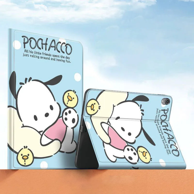 Sanrio Pochacco Silicone Case For iPad Pro 11 10.5 Air 5 4 10.9 10.2 8th 7th Generation for iPad Mini 5 4 7.9 Funda Smart Cover