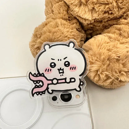 Cute Japan Anime Chiikawa usagi Hachiware For Magsafe Magnetic Phone Grip Tok Stand For iPhone Foldable Wireless Charging Holder
