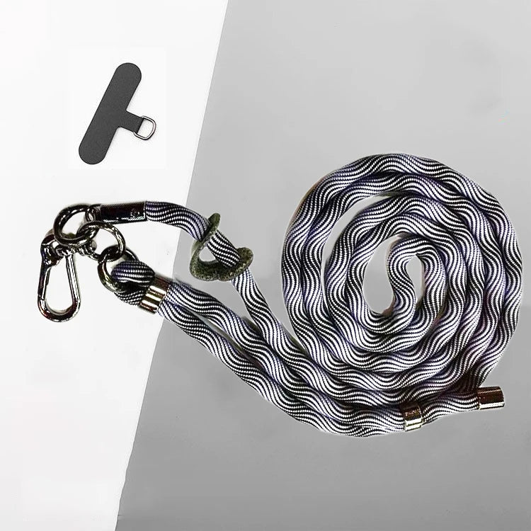 150CM Length Phone Lanyard Adjustable Detachable Neck Cord Outdoor Universal Crossbody Strap Card Clip for Mobile Phone Case