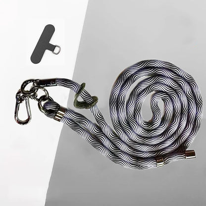 150CM Length Phone Lanyard Adjustable Detachable Neck Cord Outdoor Universal Crossbody Strap Card Clip for Mobile Phone Case
