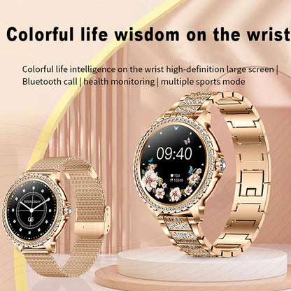 2024New Fashion Women Smart Watch 360*360 HD Screen Sports Bracelet Custom Dial Heart Rate Voice Call Smartwatch For Android IOS