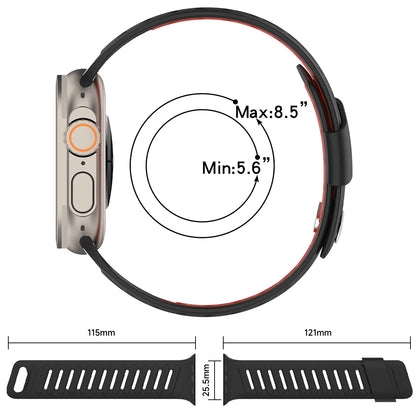 Silicone Sport Band For Apple Watch Ultra2 3 49mm Strap 42mm 44mm 45 46mm Slanted Buckle Bracelet for iWatch 11 10 9 8 7 654SE3