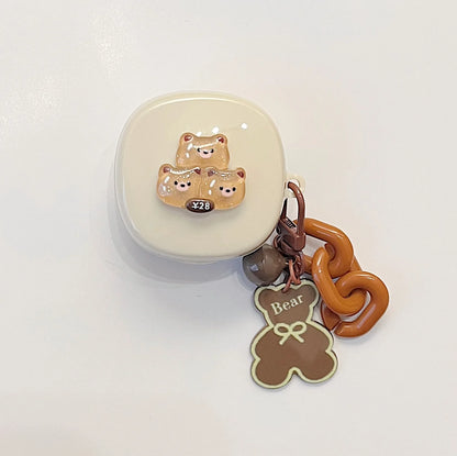New DIY Fro Samsung Galaxy Buds FE 2 Pro Live Earphone Cover, Suitable for Samsung Galaxy Bugs 3 Pro Buds 3, with Keychain