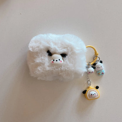 Kawaii Plush Case for Airpods 1/2 Pro 3rd Pro2 Sanrio Kitty Melody Kuromi Pochacco PomPurin Earphone Cover Anti-Fall Protection