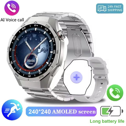 New GT5 Pro Upgrade SOS Smart Watch 2026 AMOLED Dynamic Lsland Heart Rate Sleep Monitoring Bluetooth Call Watch 5 Max Smartwatch