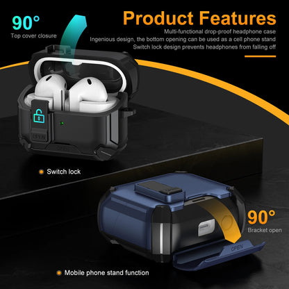 2025 New for Galaxy Buds 3 Pro Fudas Samsung Magnetic Lock Case With Phone-Stand Design Compatible with Magsafe Buds3 Buzz 3 pro