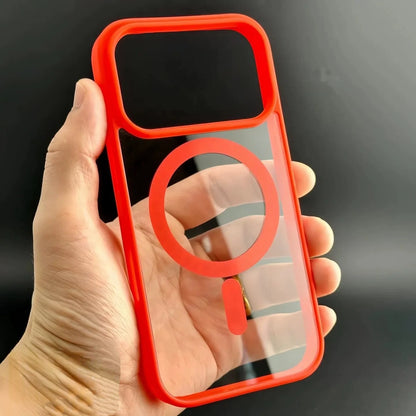 For Magsafe Case For iPhone 17 Air 17Promax 16 15 14 Pro Max Plus 13 12 Mini 11 16E SE4 17Pro Original Transparent Acrylic Cover