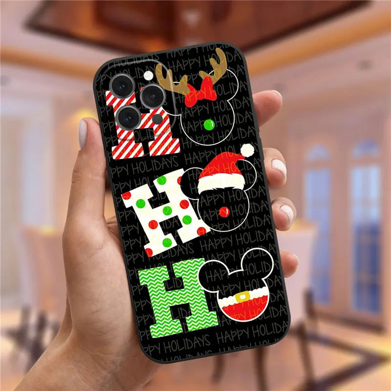 New Year's Christmas Santa Claus Phone Case For iPhone 16 15 13 14 12 11 Pro Max Mini X XS XR 7 8 Plus SE4 16E Shockproof Cover