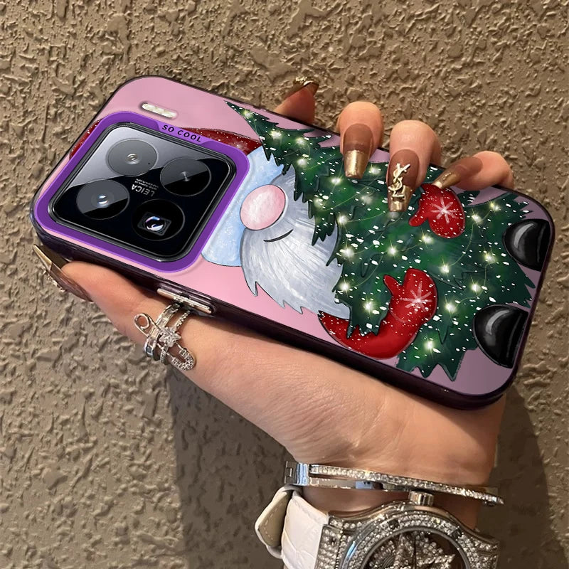 Santa Claus Frosted Case for Xiaomi Mi 15 14 14T 13 13T 12 12T 12X 12S 11 Lite POCO F6 F5 X6 X5 X3 M6 Pro 5G 4G M5S Hard Cover