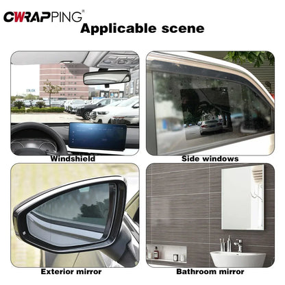 2/4pcs Car Rearview Mirror Film Side Window Rainproof Clear Film Anti Fog Window Mirror Protective Sticker for Car Accessories