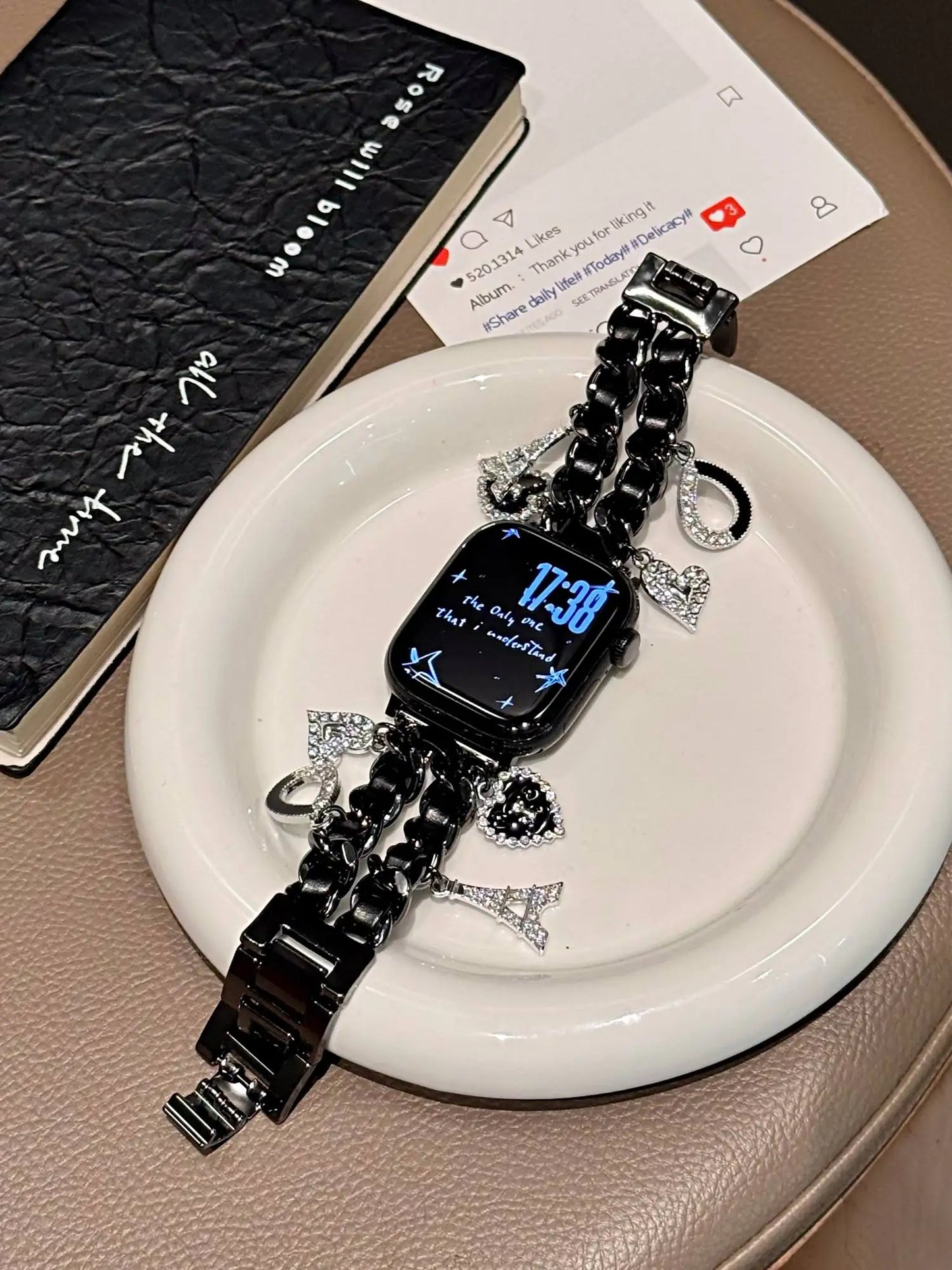 Bling Christmas bracelet link For Apple Watch band women strap Series S10/8/7/6/3/4/5/9 40mm 41mm 42mm 44mm 45mm 46mm