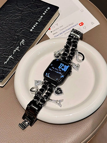 Bling Christmas bracelet link For Apple Watch band women strap Series S10/8/7/6/3/4/5/9 40mm 41mm 42mm 44mm 45mm 46mm