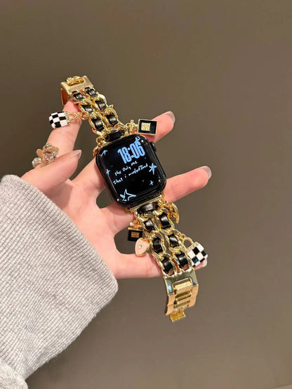 Bling Christmas bracelet link For Apple Watch band women strap Series S10/8/7/6/3/4/5/9 40mm 41mm 42mm 44mm 45mm 46mm