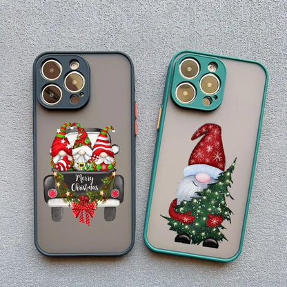 Merry Christmas Tree Santa Claus Phone Case For iPhone 16 15 14 13 12 11 Pro Max Mini X XS XR SE 7 Plus Shockproof Cover Fundas