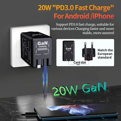 W&O GaN Fast Charging 20W Cable Type C and Lightning Liquid Silicone Cable for iPhone 14 15 Pro Max Xiaomi Realme Redmi ﻿
