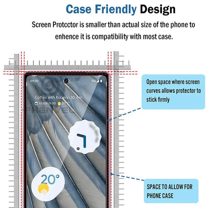 Full Clear Tempered Glass Screen Protector For Google Pixel 8 Pro 7A 6A 7 6 8A 9A 9 Pro XL Anti Shatter Protective Glass