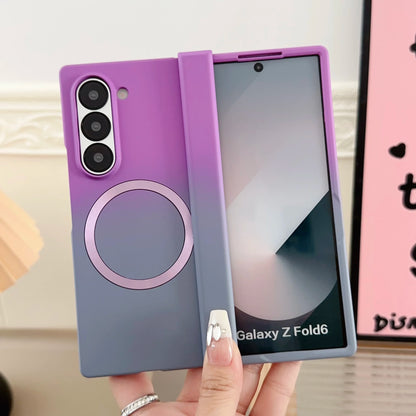 Magnetic for Magsafe Wireless Charging Gradient Phone Case for Samsung Galaxy ZFold 3 4 5 6 7 Liquid Silicone Bumper Cover Funda