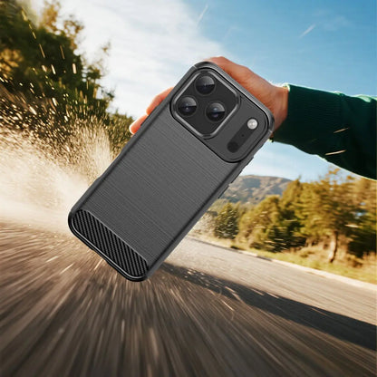 For iPhone 17 Pro Case Cover For iPhone 17 Pro Max 17 Air Shockproof Carbon Fiber Silicone Phone Case For iPhone 17 Pro Case