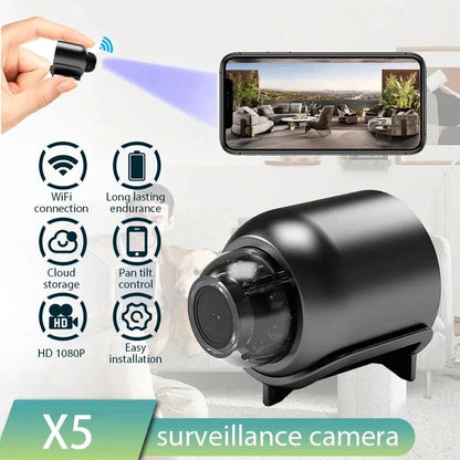 New X5 Mini Camera 1080P Clear Night Vision Lightweight Portable Premium Cams Motion Detection Wireless Surveillance Camera