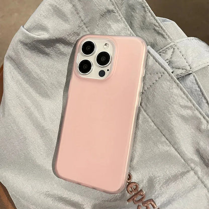 Soft Matte Candy Transparent Phone Case For iPhone 11 12 13 14 15 16 Pro Max Plus X Xs Max XR Shockproof Silicone Bumper Cover