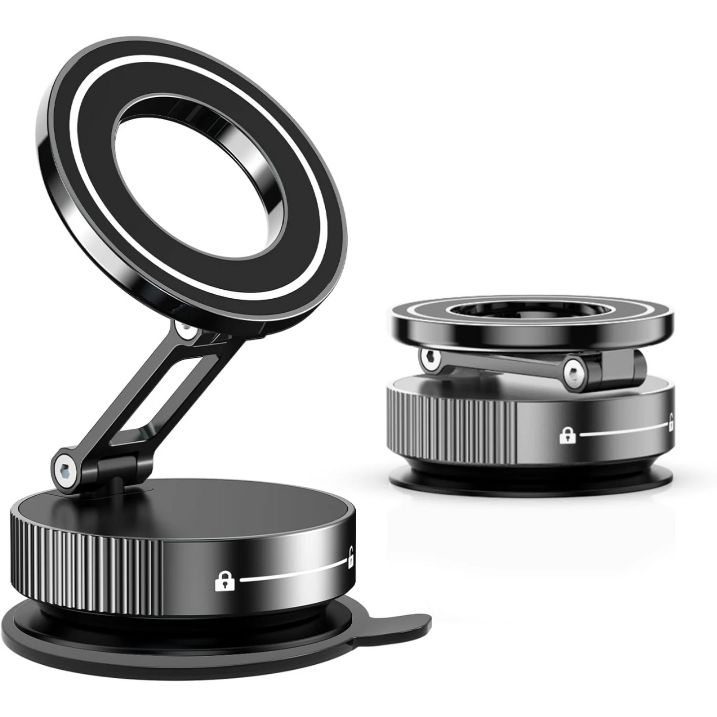 Super Strong N52 Magnetic Phone Holder, Upgraded ABS, 360° Rotatable And Foldable Design, with a Vacuum Suction Cup - Perfect fo