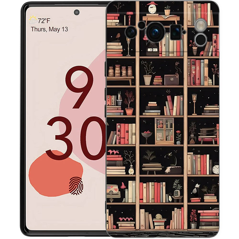 Read Books illustration Phone Case Cover for Google Pixel 9 8 7 6 7A 6A Pro Shockproof Silicone Soft 9 Pro XL Shell Capas Fundas
