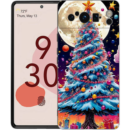 Phone Case Cover for Google Pixel 9 8 7 6 9A 8A 7A 6A Pro 10 9 Pro XL Soft TPU Shockproof Shell Capas Christmas Christmas Tree