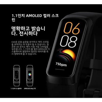 2026 New 1.1" AMOLED Color Display Smartwatch Waterproof Swimming Sports Watch Indoor Outdoor Tracking Smart Band